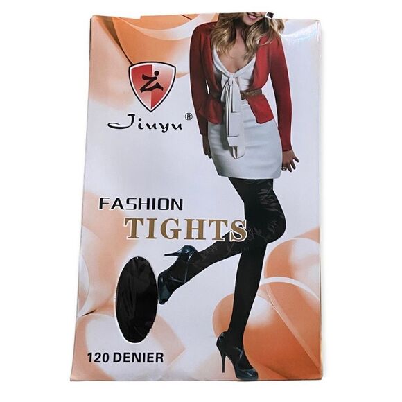 3/$15 Black Tights Floral Rose Sheer Design S/M - Picture 3 of 4